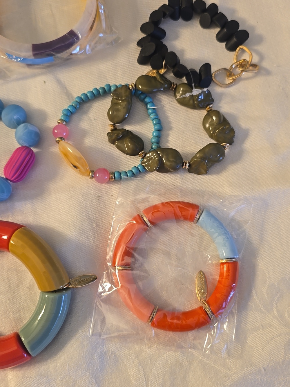 Plunder 8pc Jewelry Bundle,colorful Bead Bracelets & Earrings That Match All New - Picture 9 of 11